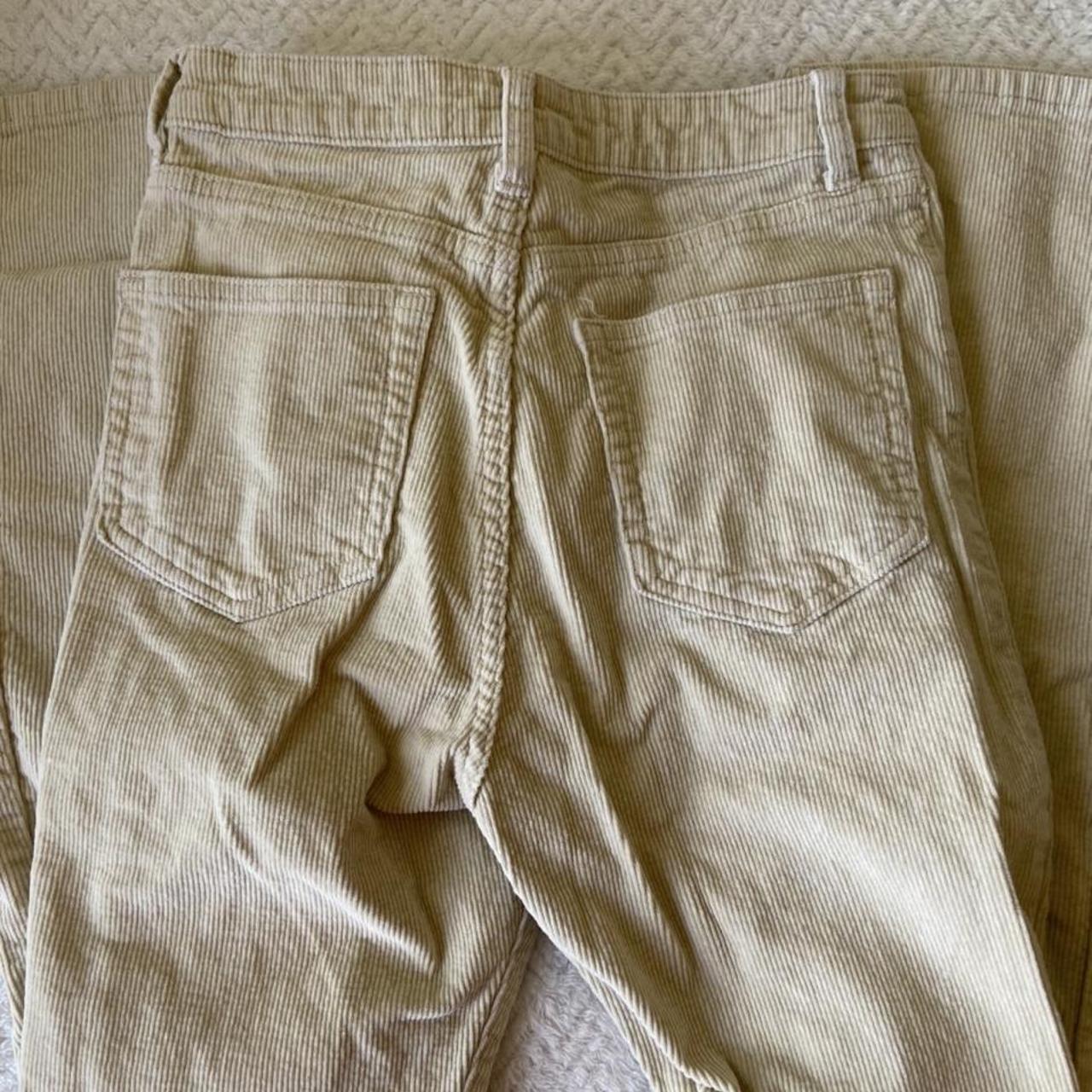 Shein corduroy flare pants, cream beige color size... - Depop