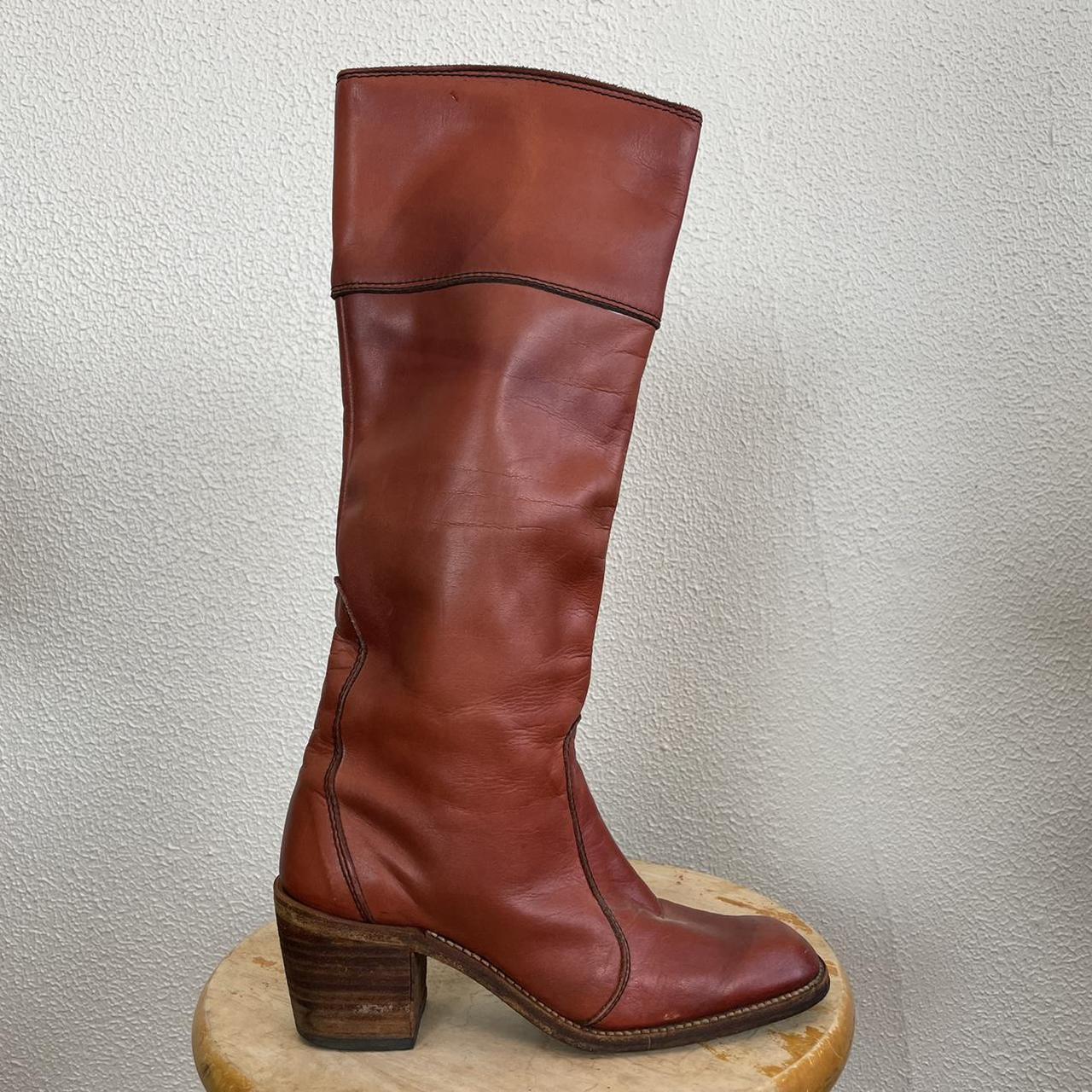 vintage black knee high boots