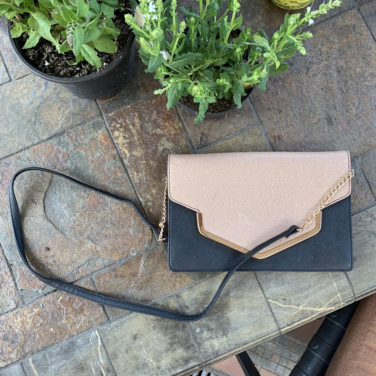 Rose gold clutch bag new look online