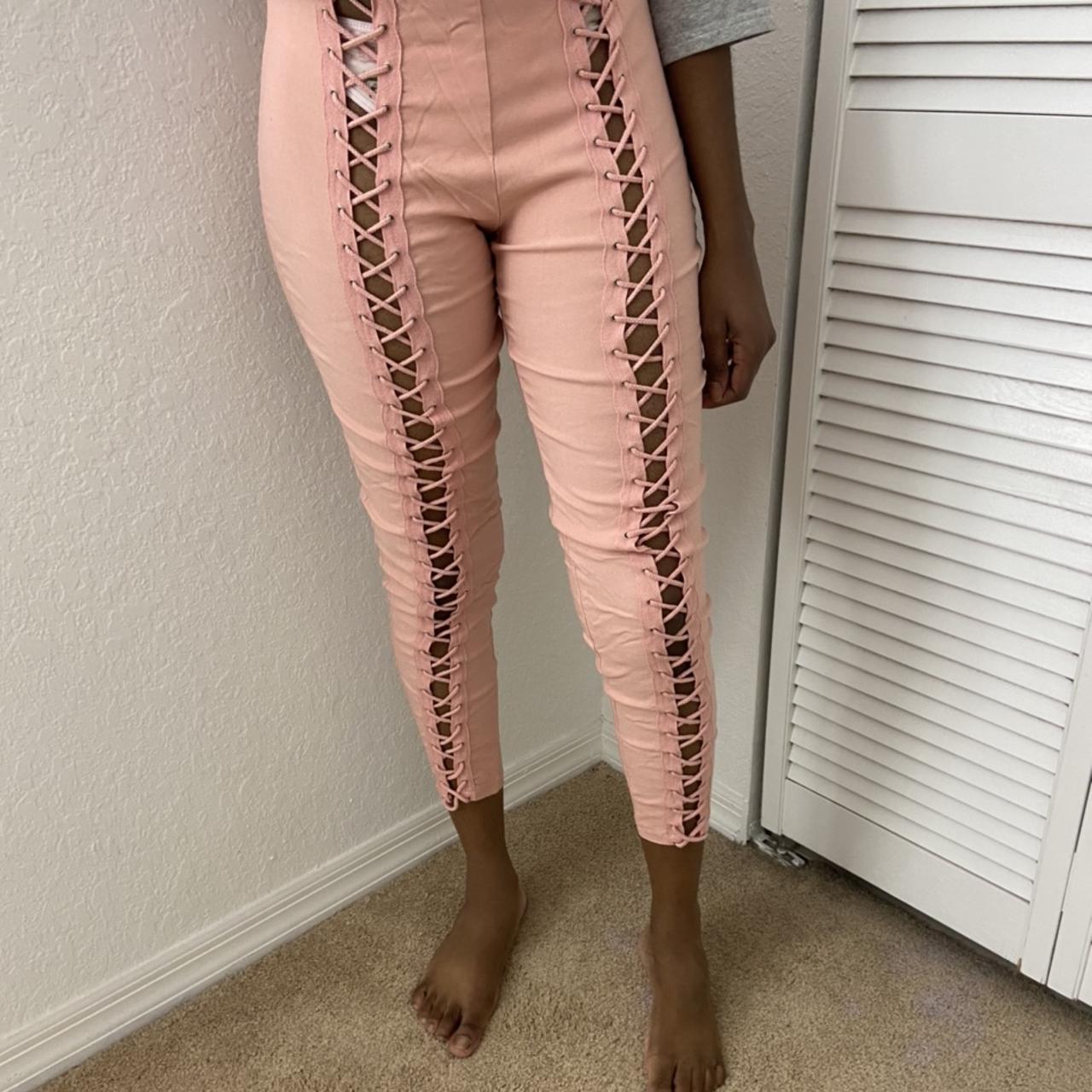 Fashion nova hotsell lace up pants