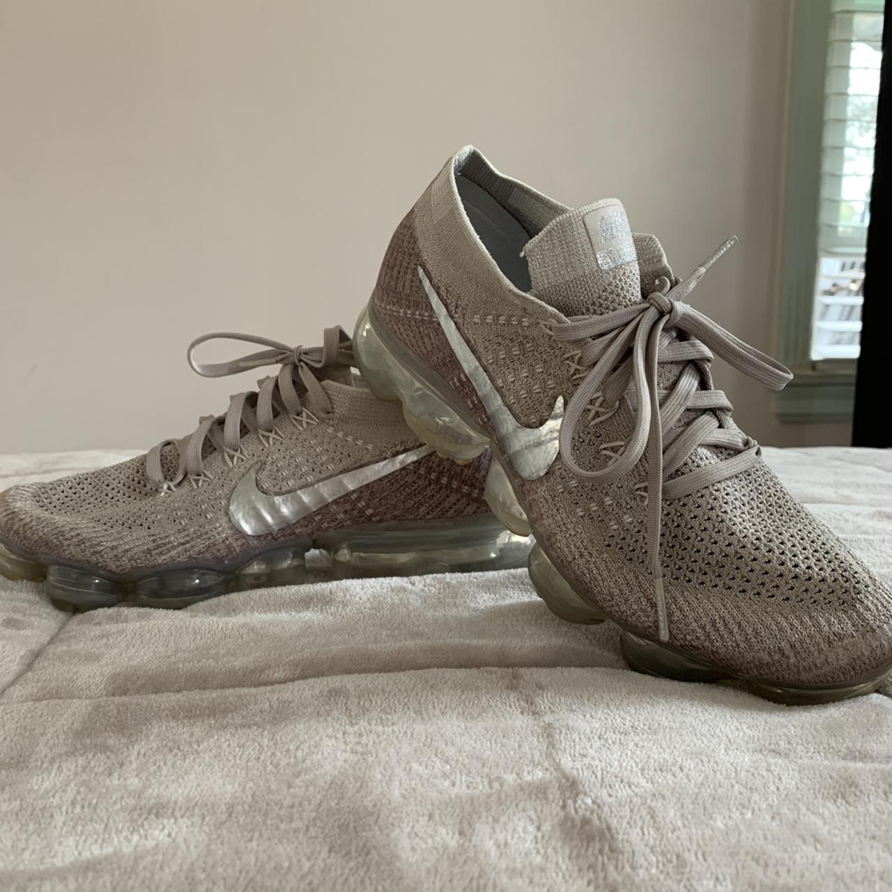 Khaki Beige Nike Air VaporMax Flyknit tennis Depop