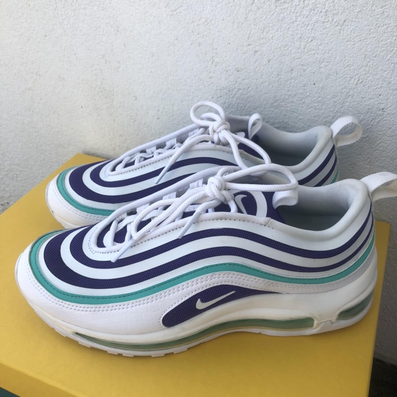 Purple white and store turquoise air max 97