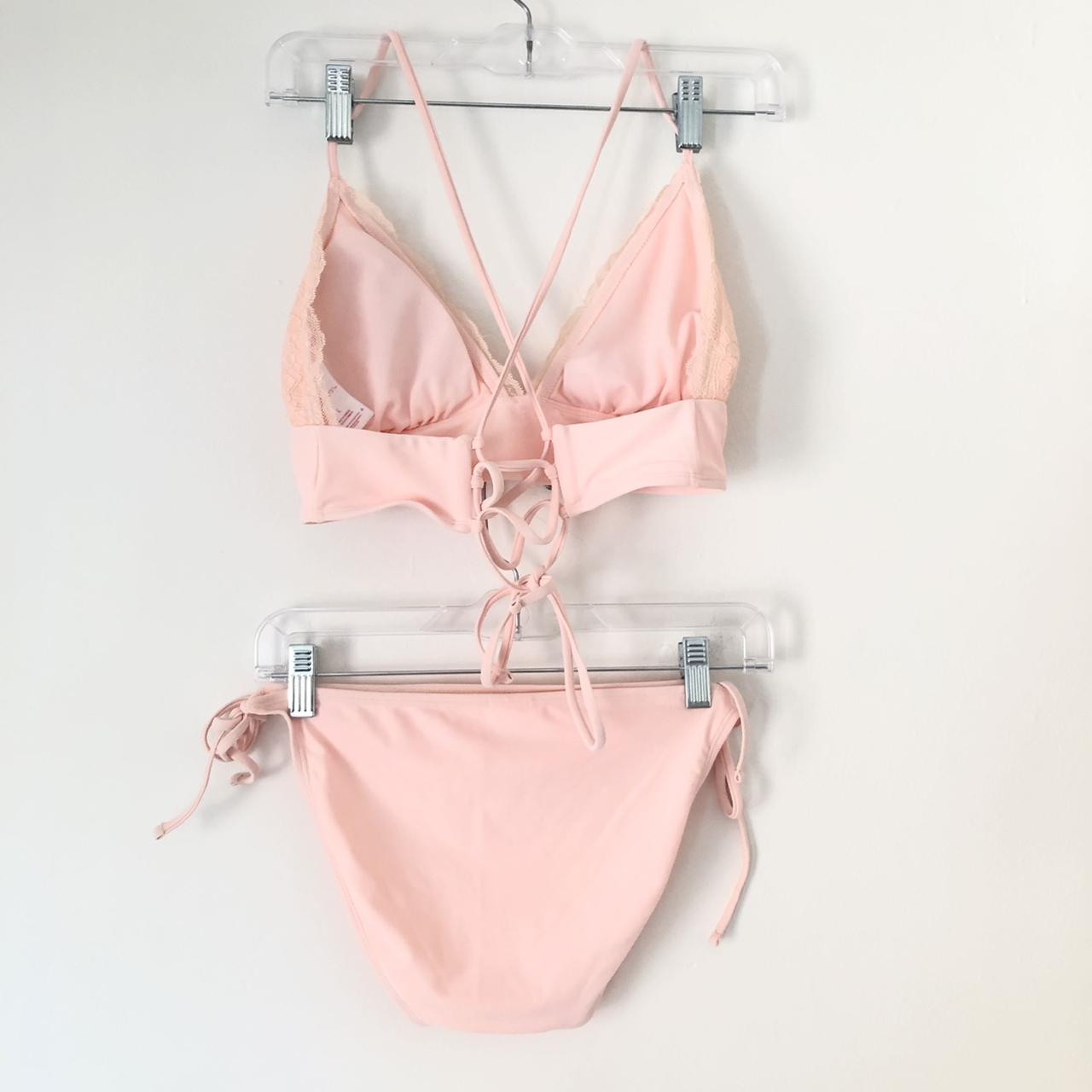 🌸 Pink lace string bikini 🌸 So adorable!! Brand new... - Depop