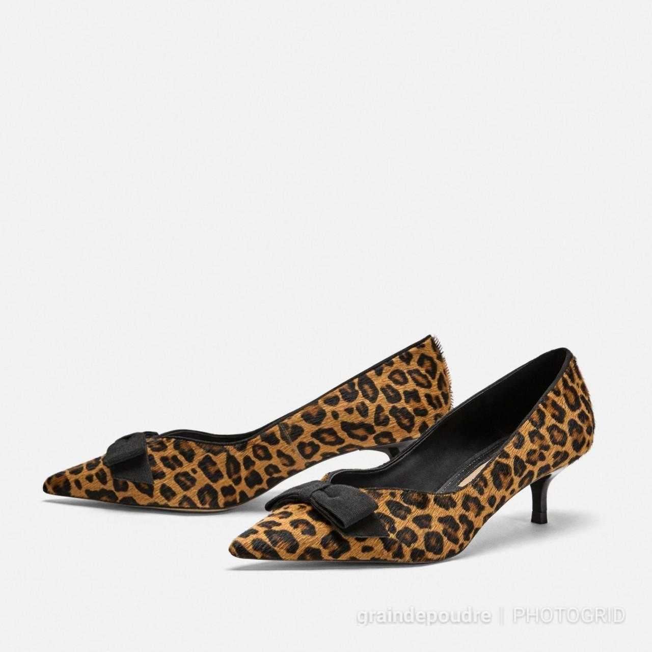 Leopard print 2024 kitten heel sandals