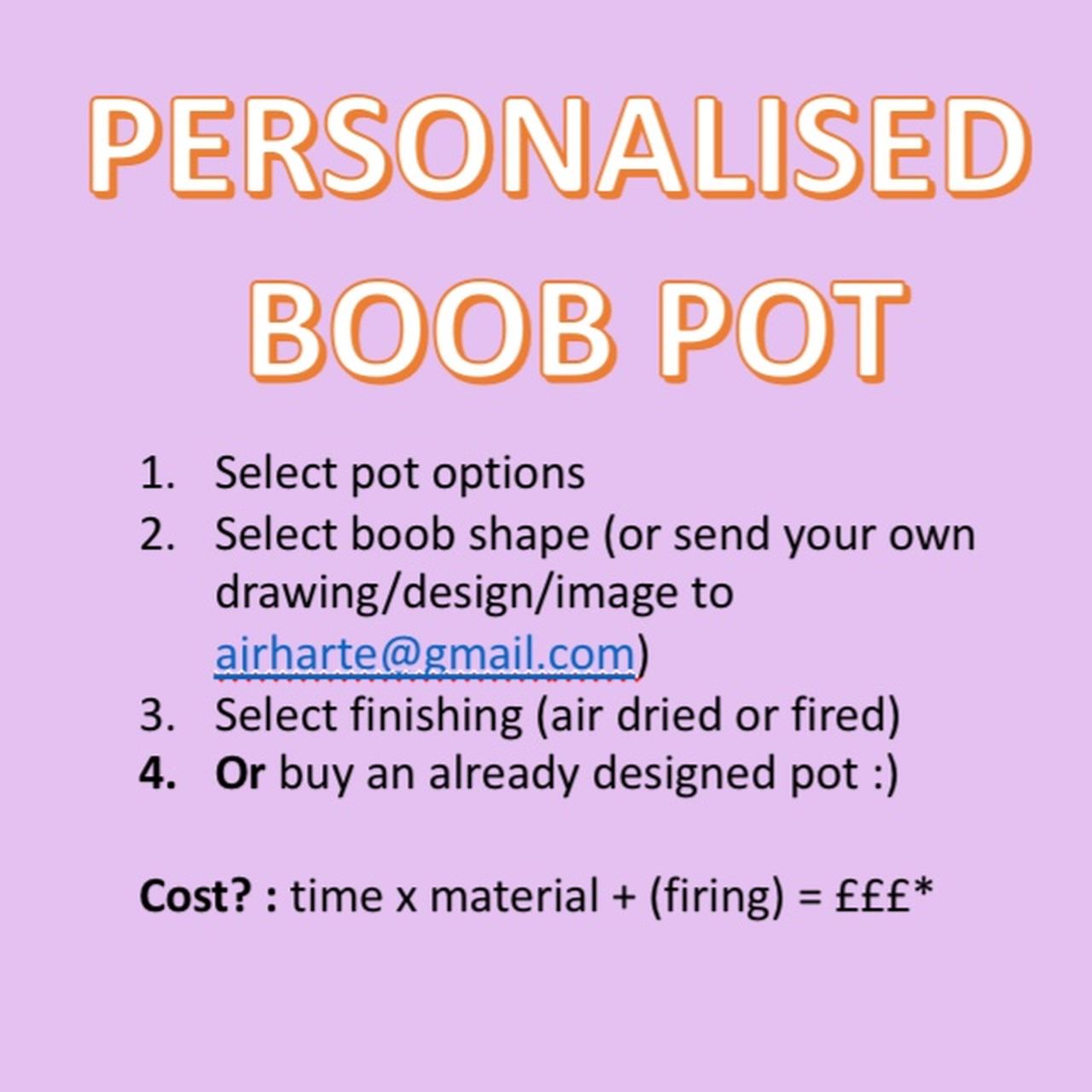 PERSONALISED BOOB POTS AVAILABLE! Look at the - Depop