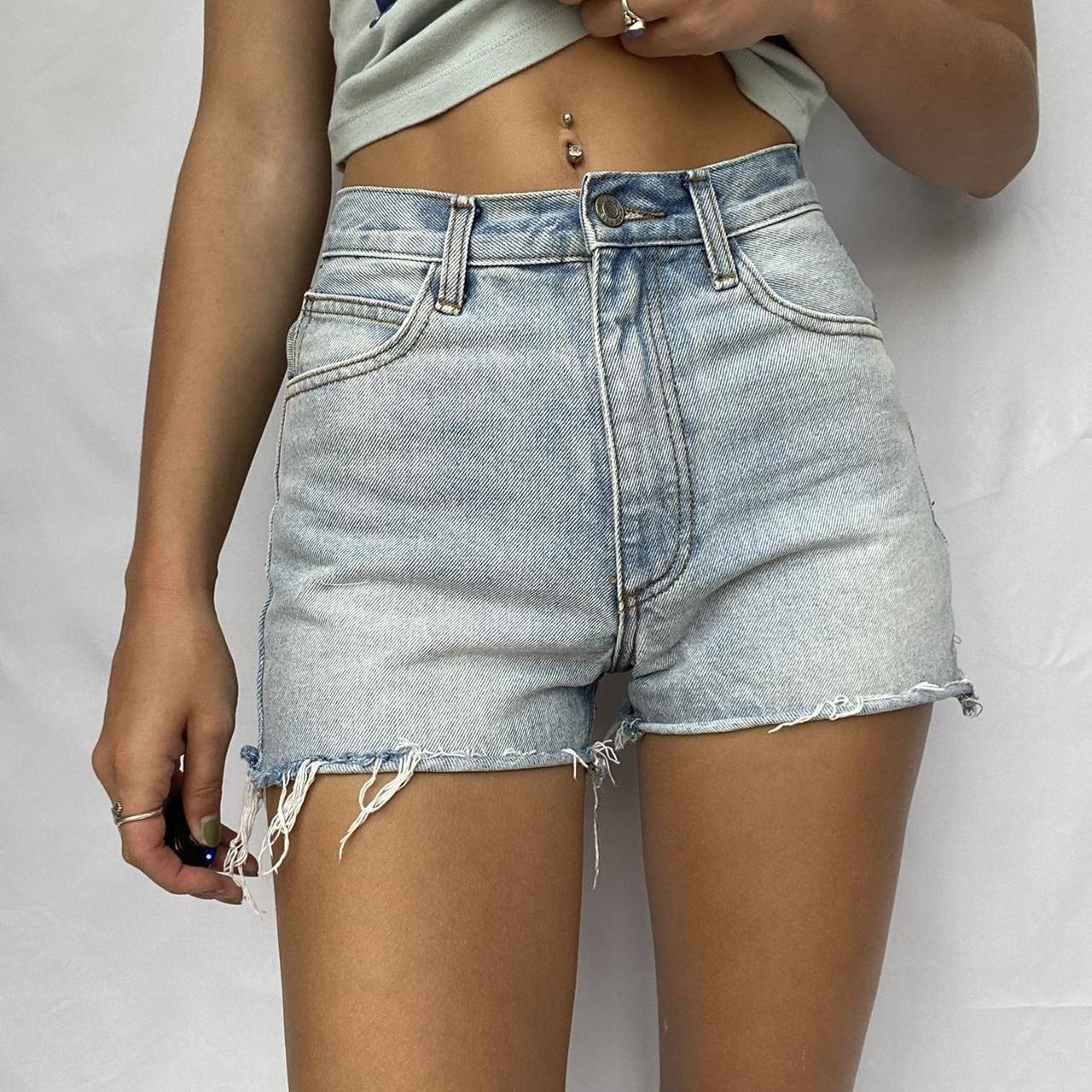 Zara denim shorts For reference model waist... - Depop