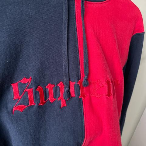 Supreme split old english on sale hoodie