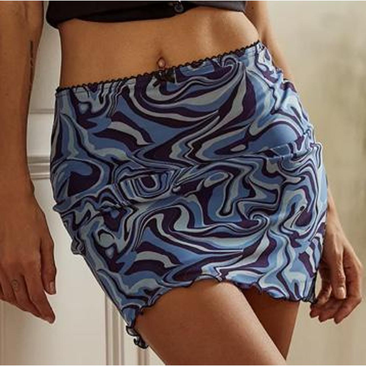 Urban outfitters mini skirt, UO 90s Blue Marble