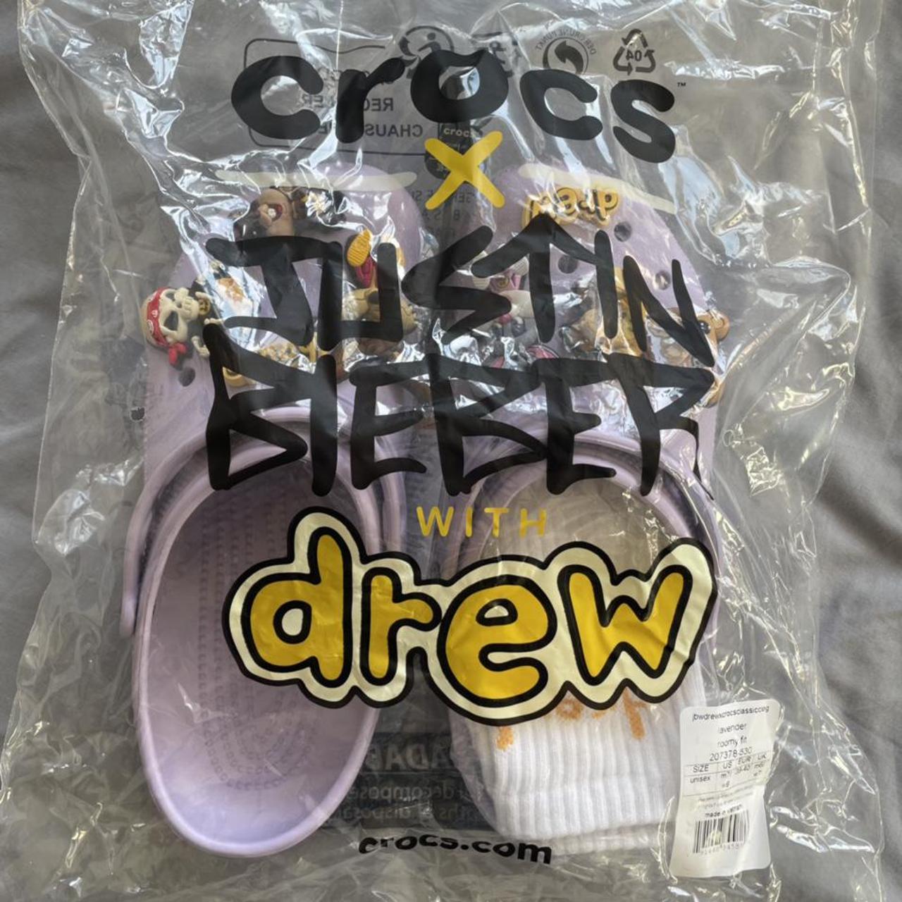 drew house lavender crocs