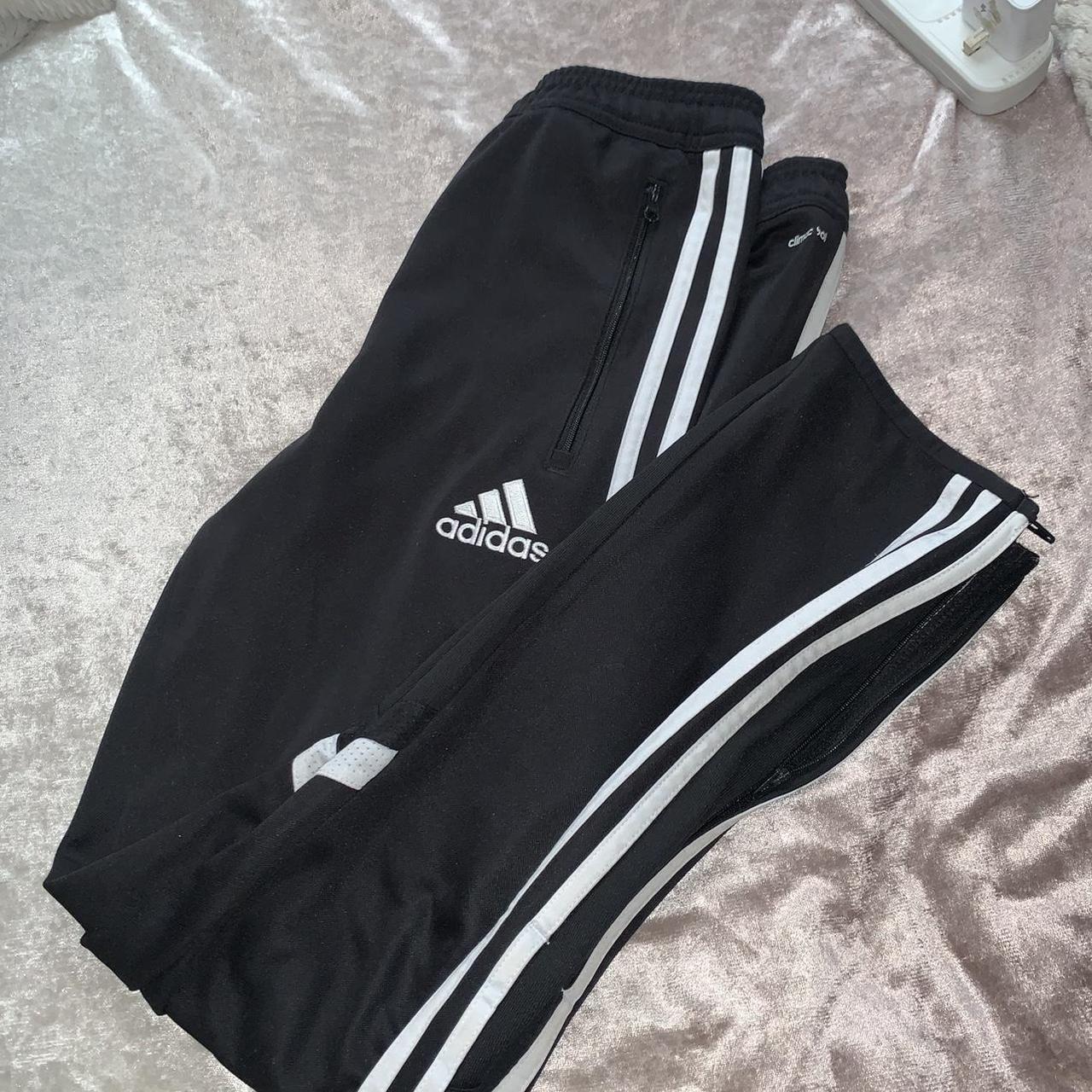 Adidas black jogging bottoms / leggings Size XXL (I... - Depop