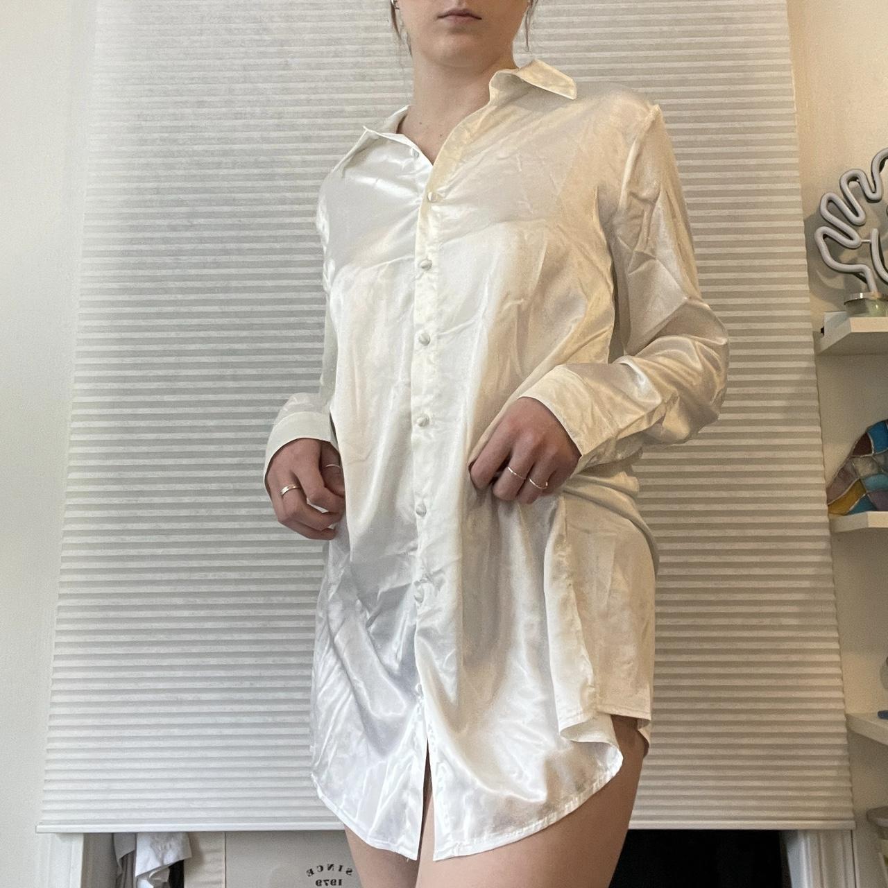 Princess Polly Satin White Shirt Dress Shaya Strapless Mini Dress - Main Image