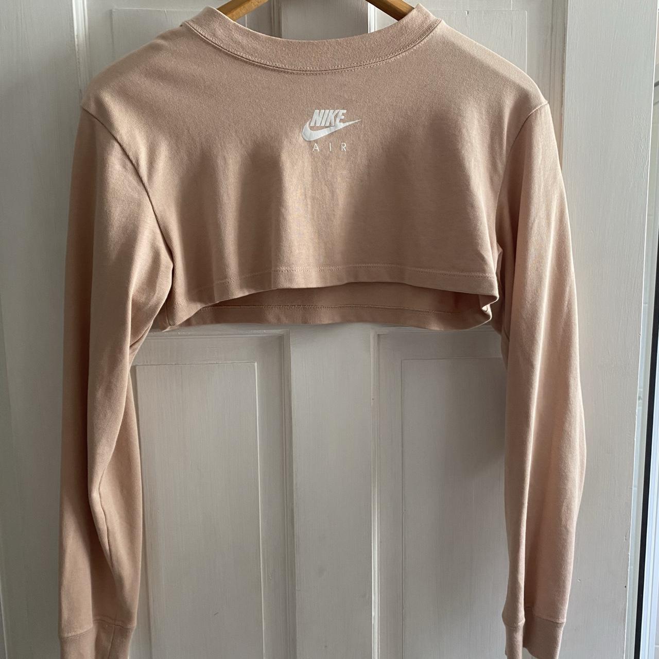 nike air long sleeve super crop top