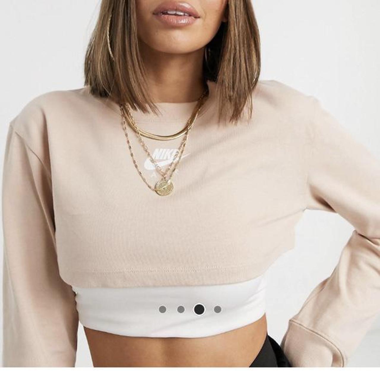 nike air long sleeve super crop top