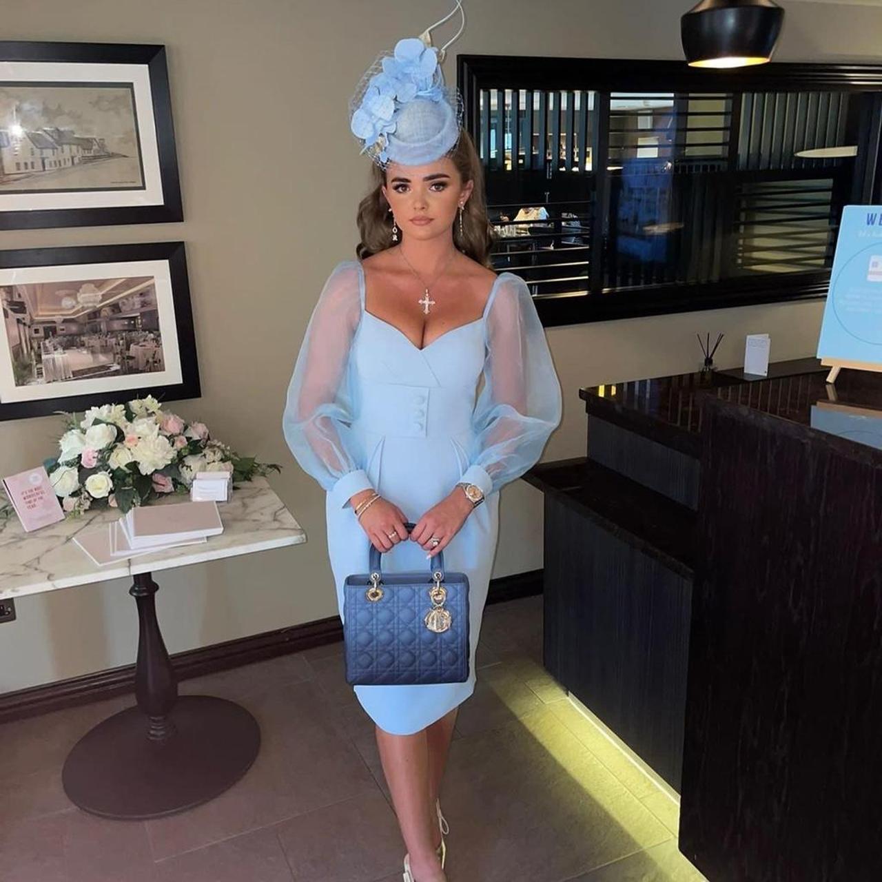 bespoke-blue-dress-fascinator-worn-once-perfect-depop