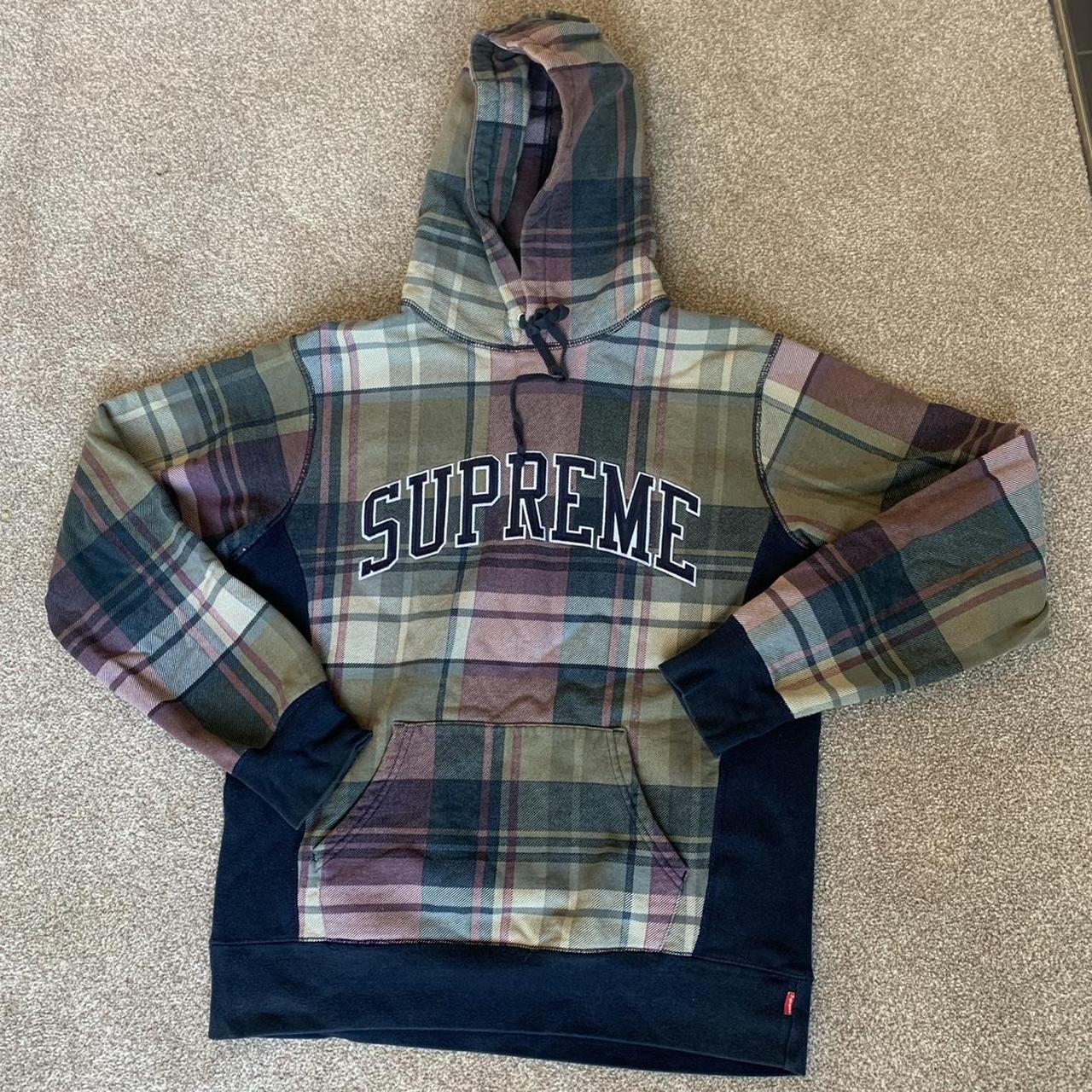 supreme plaid hoodie