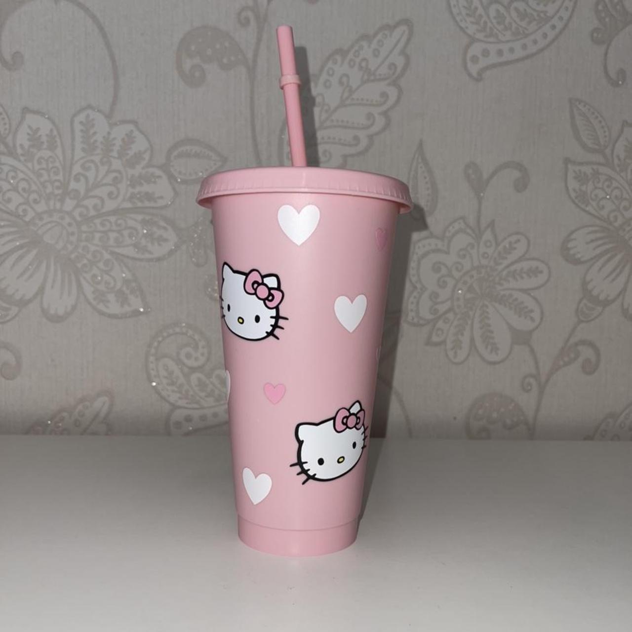 1 Hello Kitty inspired Venti Reusable Iced Cold Coffee Cup