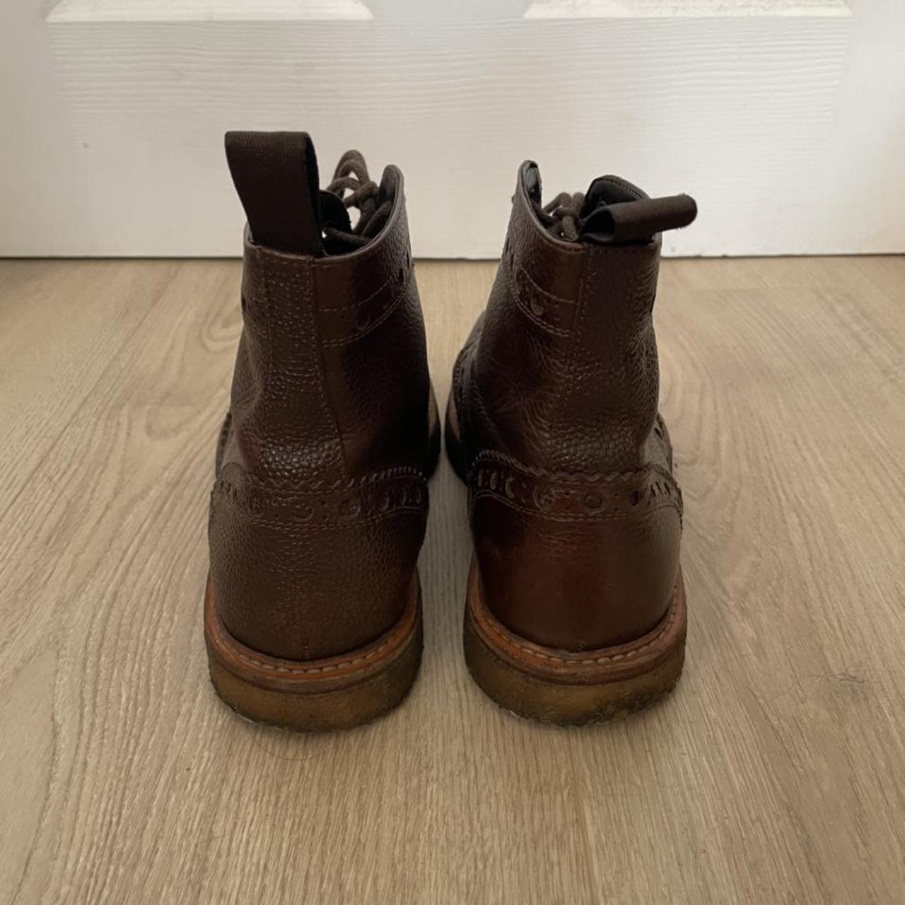 Paul Smith Brown Brogue boots Leathers boots with a... - Depop