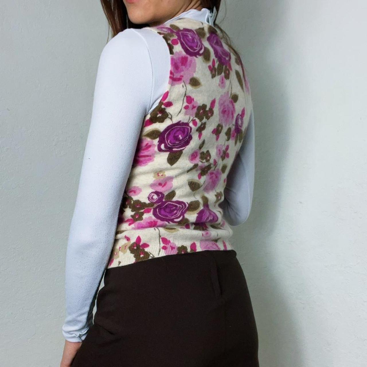 Adorable Vintage sweater vest in a pretty cream... - Depop