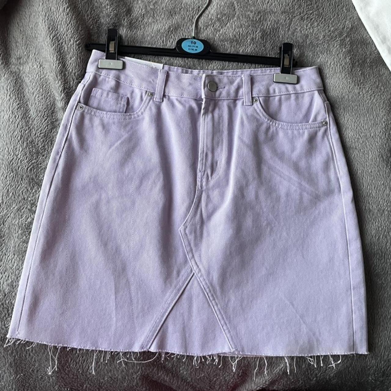 Lilac denim outlet skirt