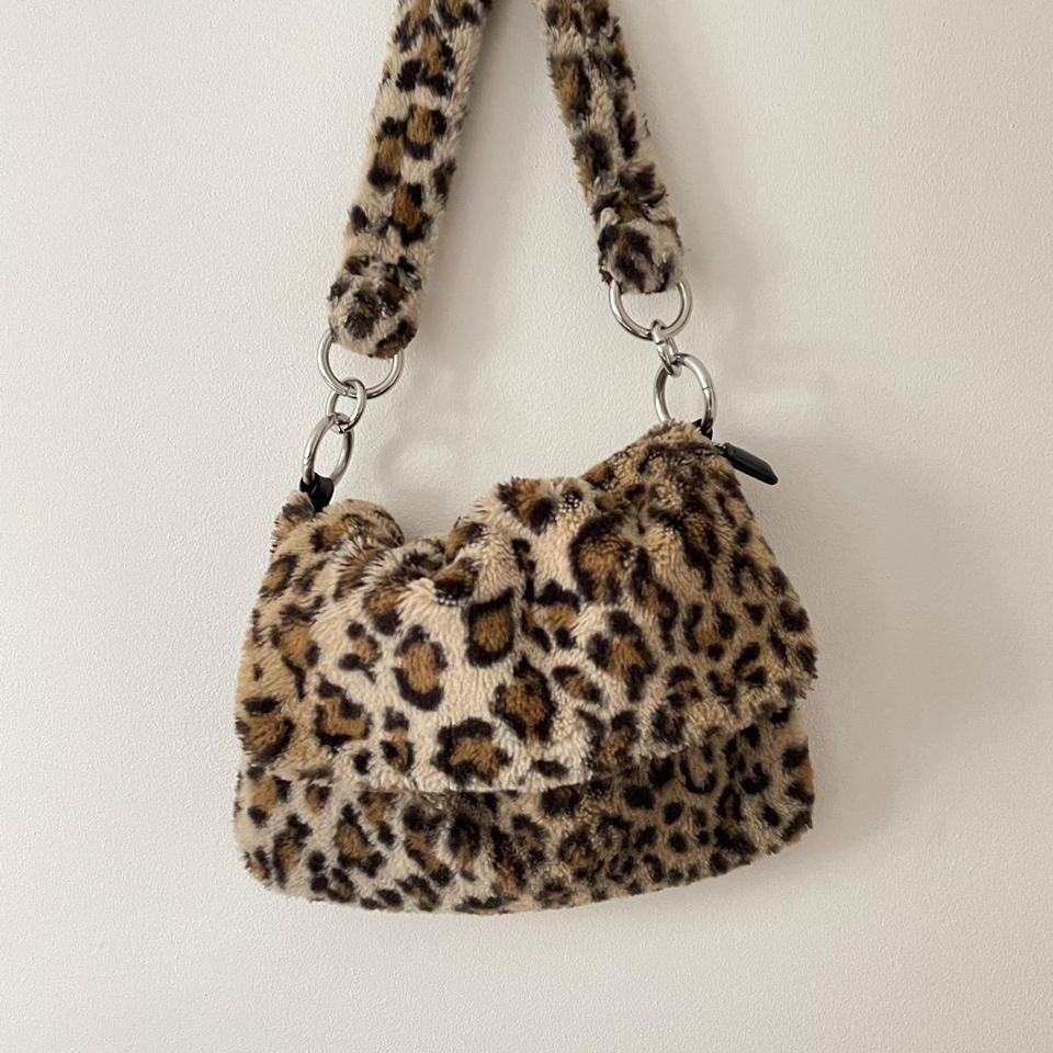 Topshop leopard print teddy faux fur sale shoulder bag