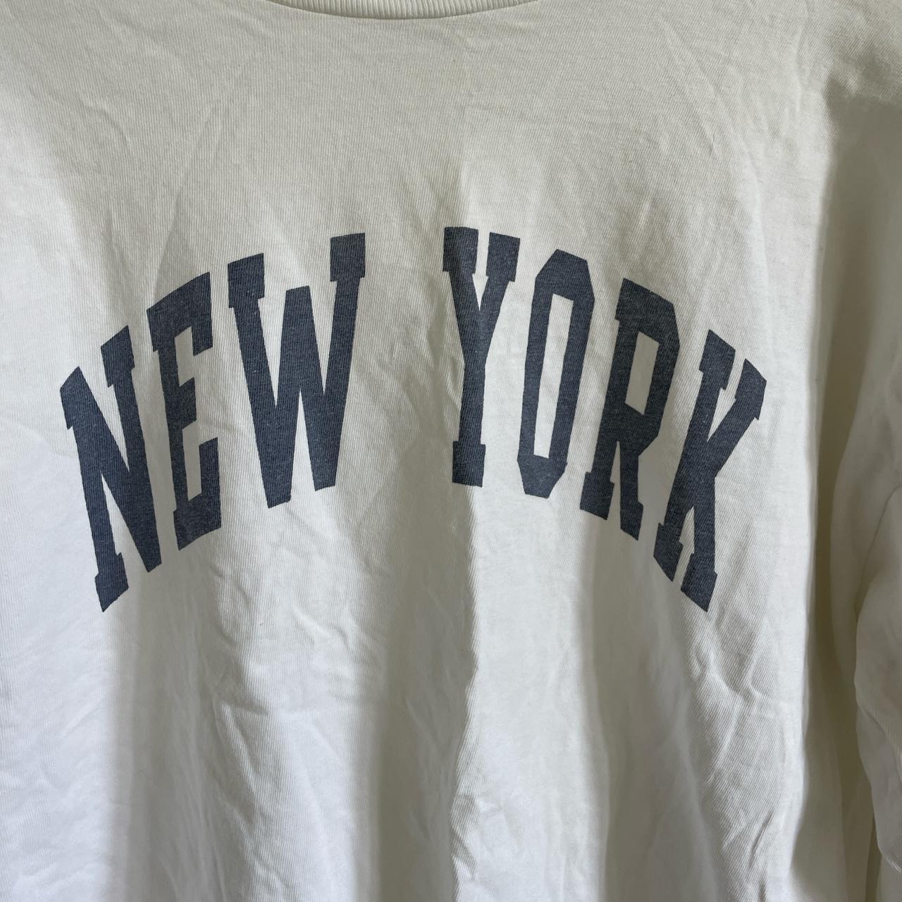 White brandy Melville New York top. Long sleeved.... - Depop