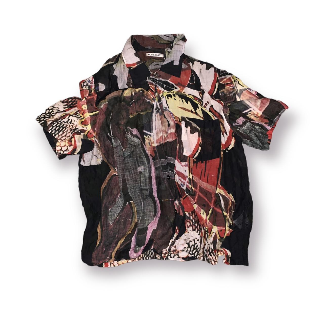 トップス SHORT SLEEVE SQUARE SHIRT, Peace Crowd Our Legacy - Short Sleeve Square Shirt Peace Crowd