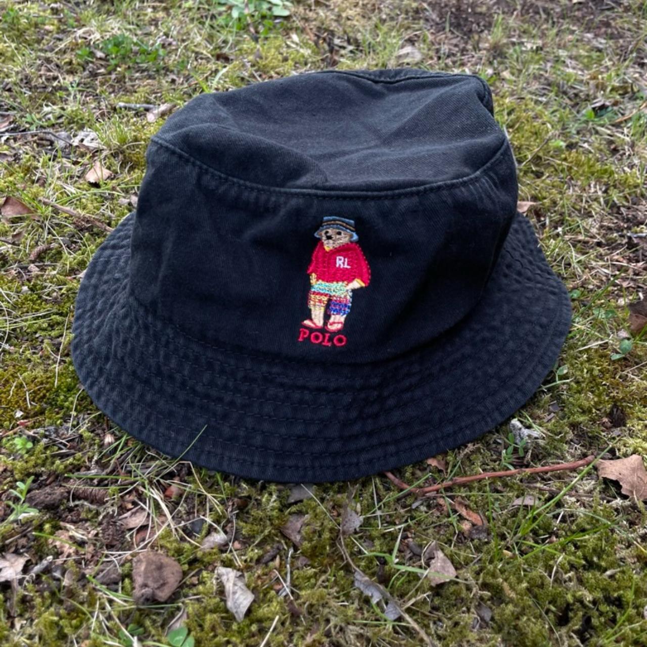 Red and black clearance polo bucket hat