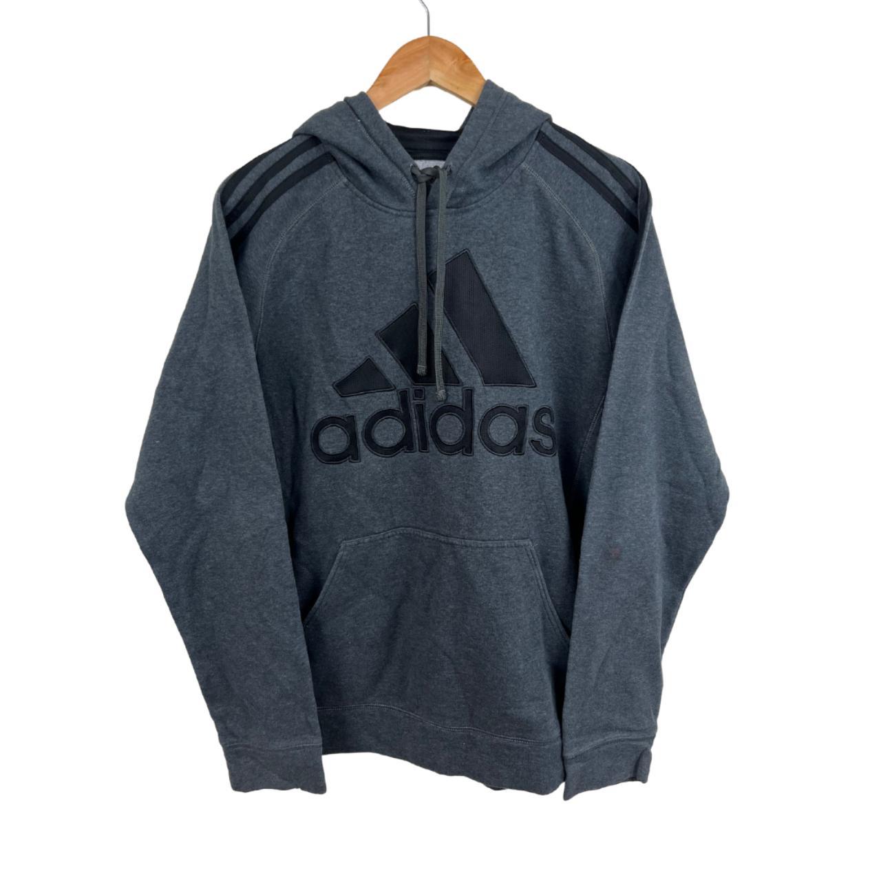 Adidas Men's Grey Hoodie | Depop