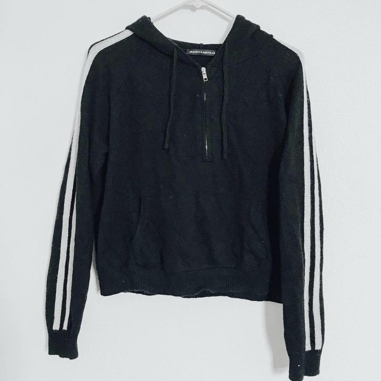 black and white brandy melville hoodie !! price... Depop
