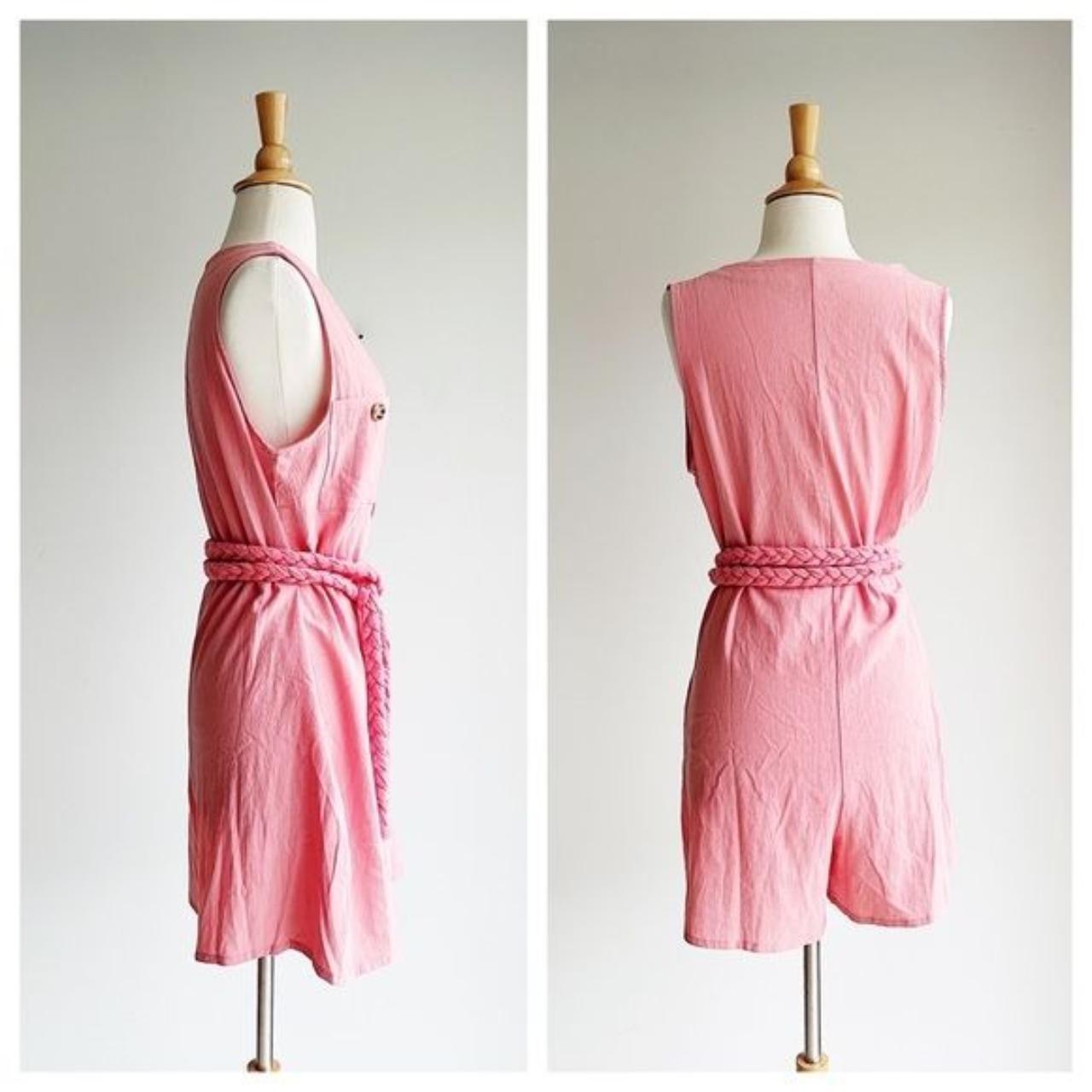 Product Image 2 - Pink V-Neck Buttoned Romper, size