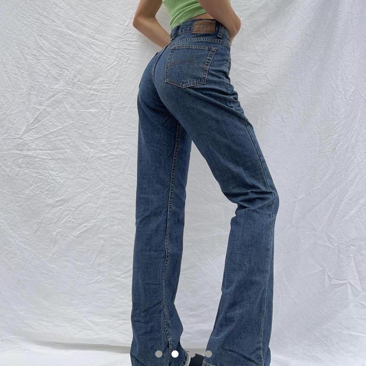 REPOP - Vintage 90s shooting star flare jeans,... - Depop