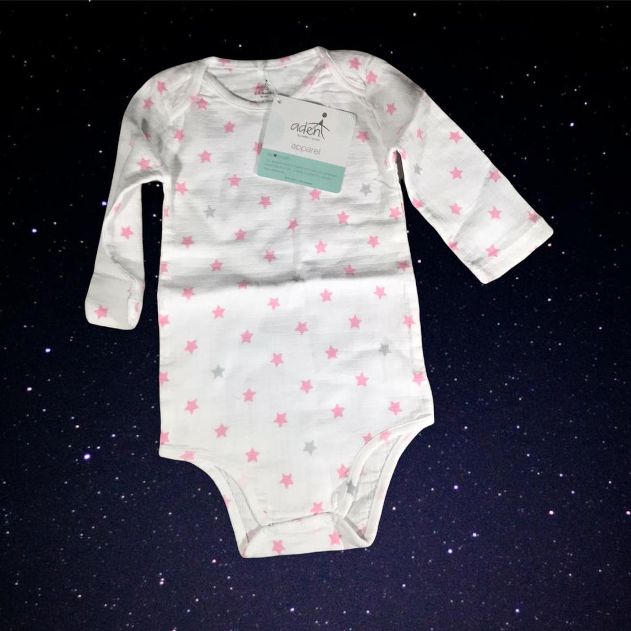 Aden + Anais Pink and White Sleepsuits-babygrows