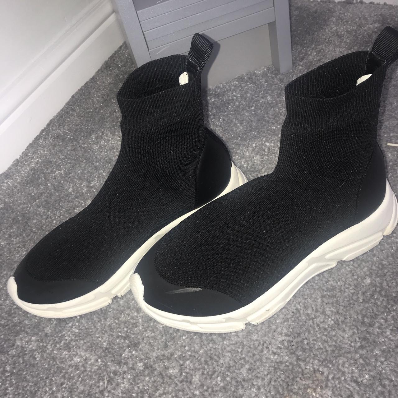 Missguided black deals sock trainers