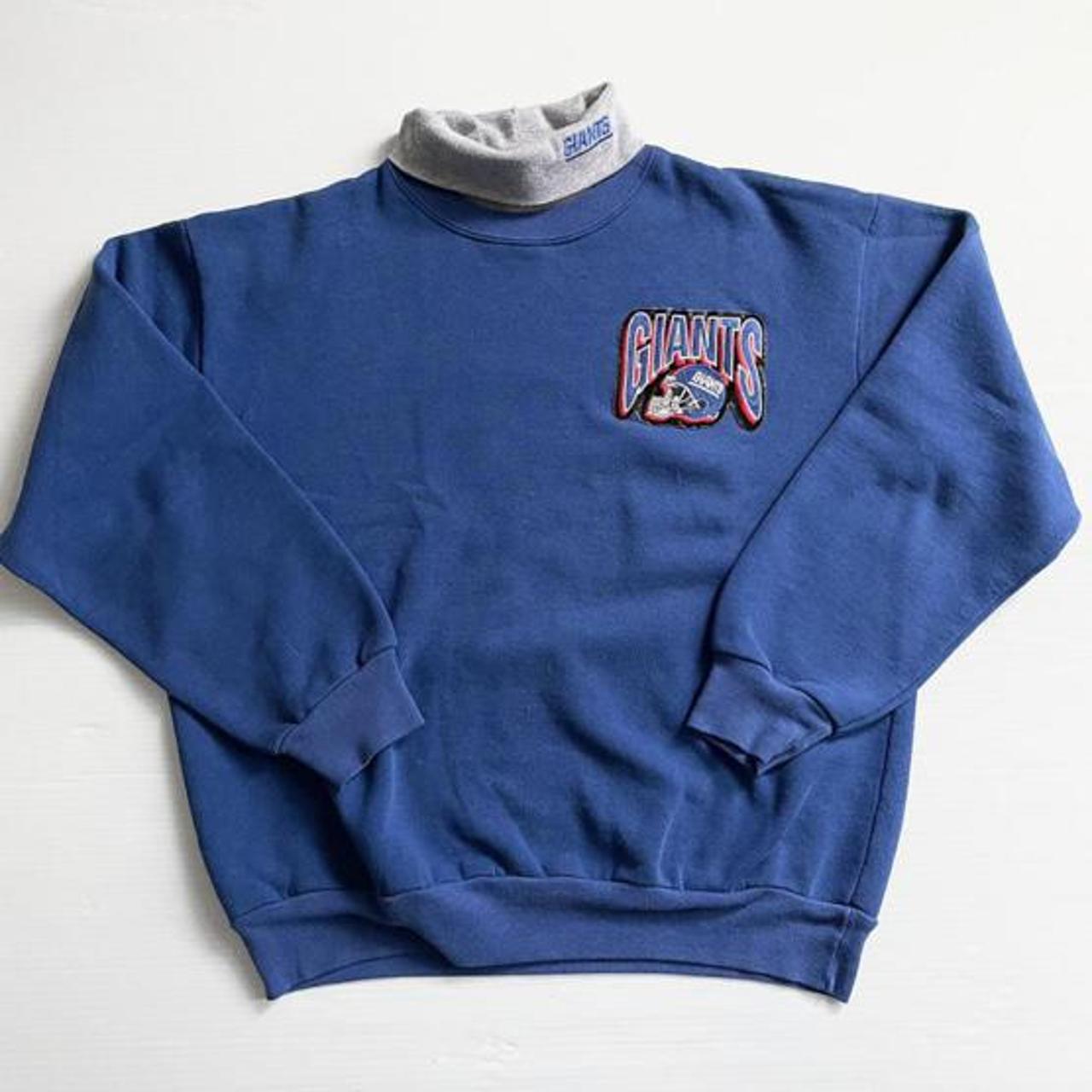 vintage 90s NY giants logo crewneck sweatshirt... - Depop