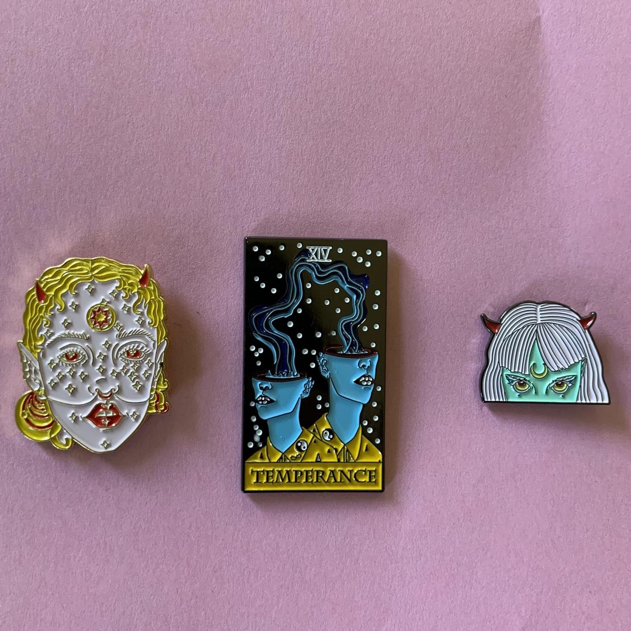 Enamel lapel pin bundle 1 Moon Power 2” pin 1... - Depop