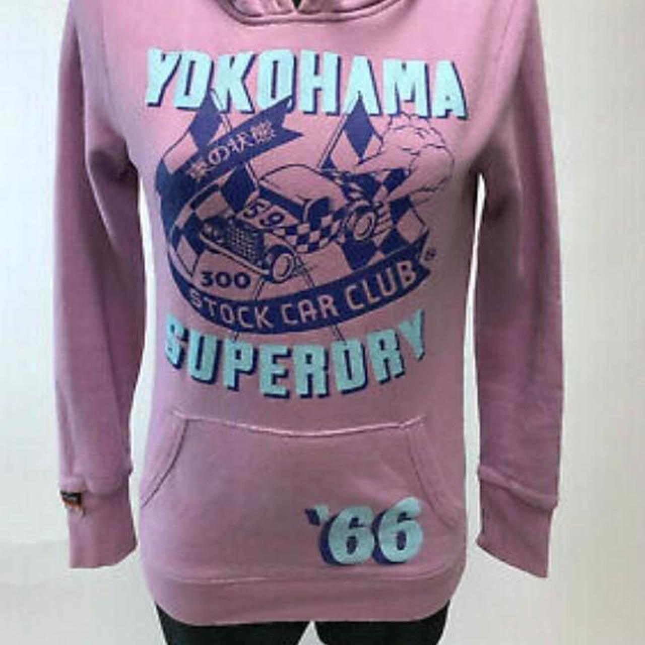 Superdry Women's Purple and White Hoodie