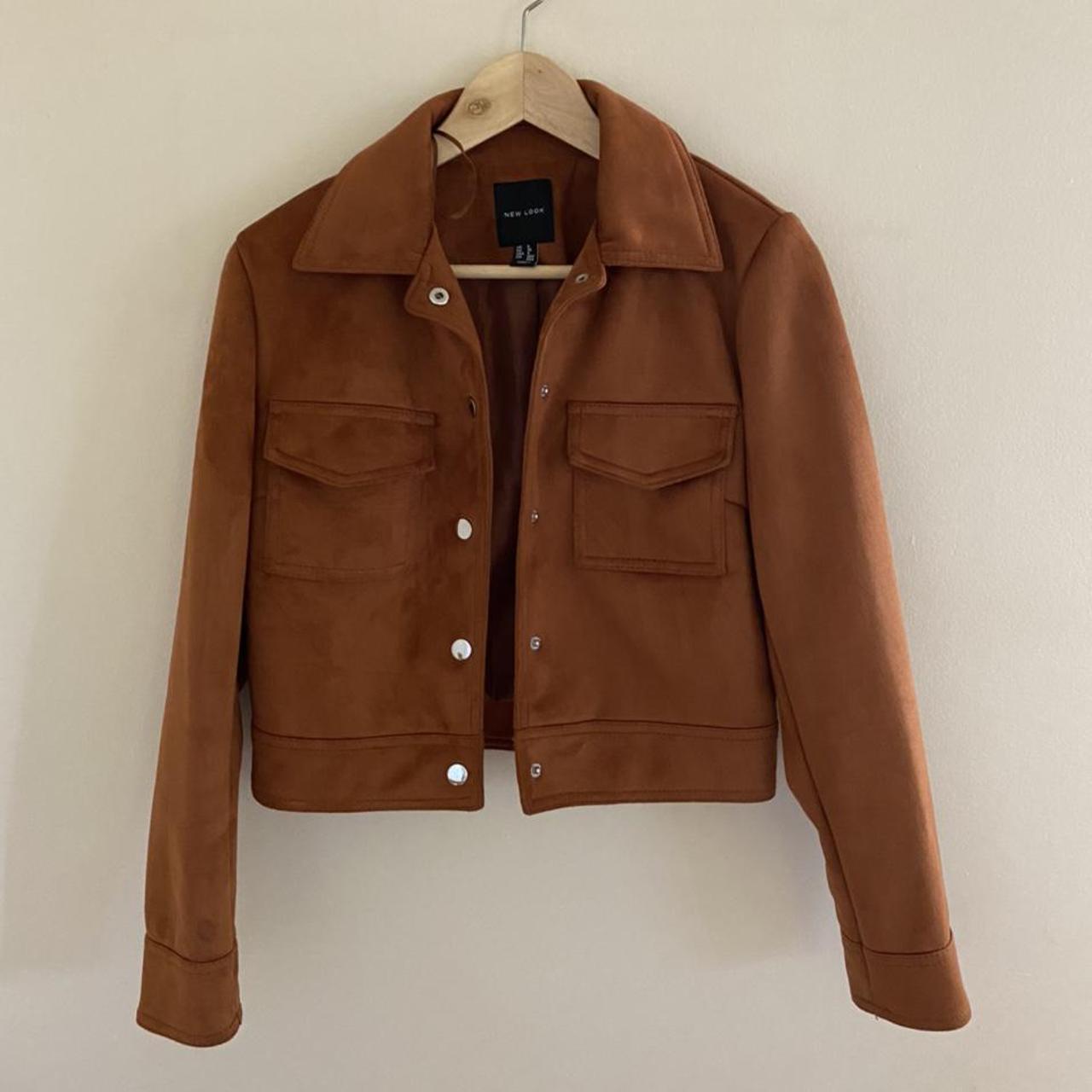 new look brown suede jacket