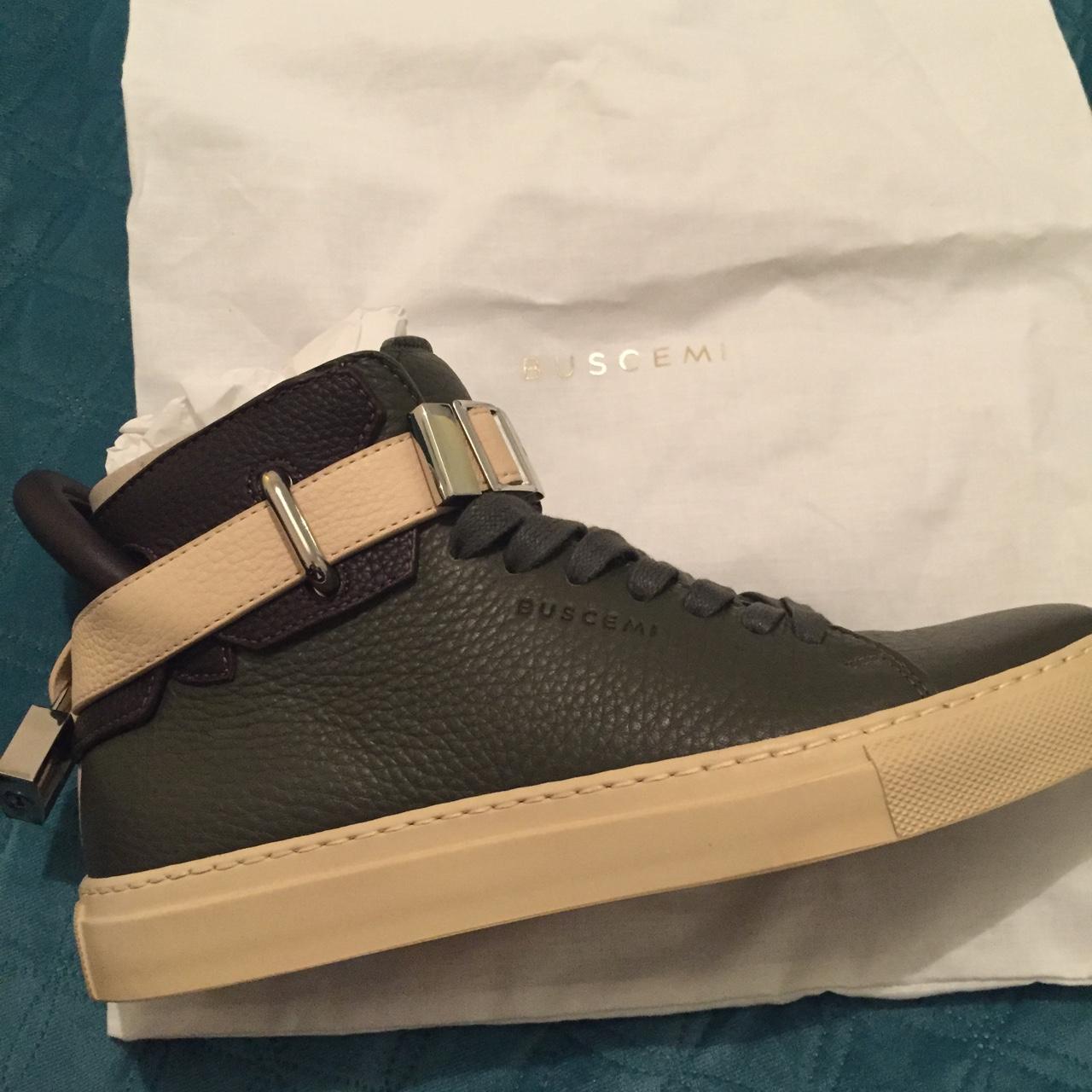 Military green and cream women s Buscemi trainers