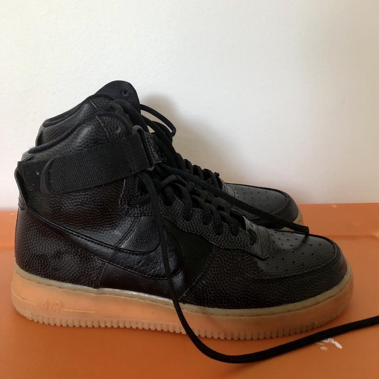 black AF1 high 07 Lv8 w tan base worn. Depop