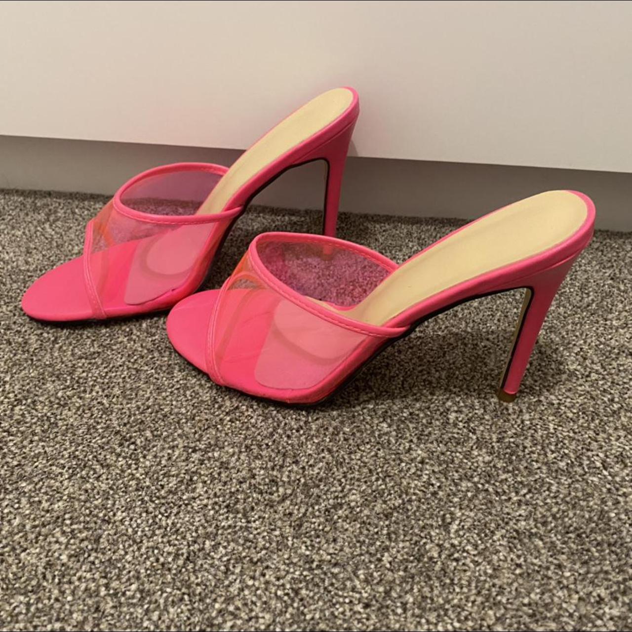 Selling these pink heels size 6 from SHEIN, never... - Depop