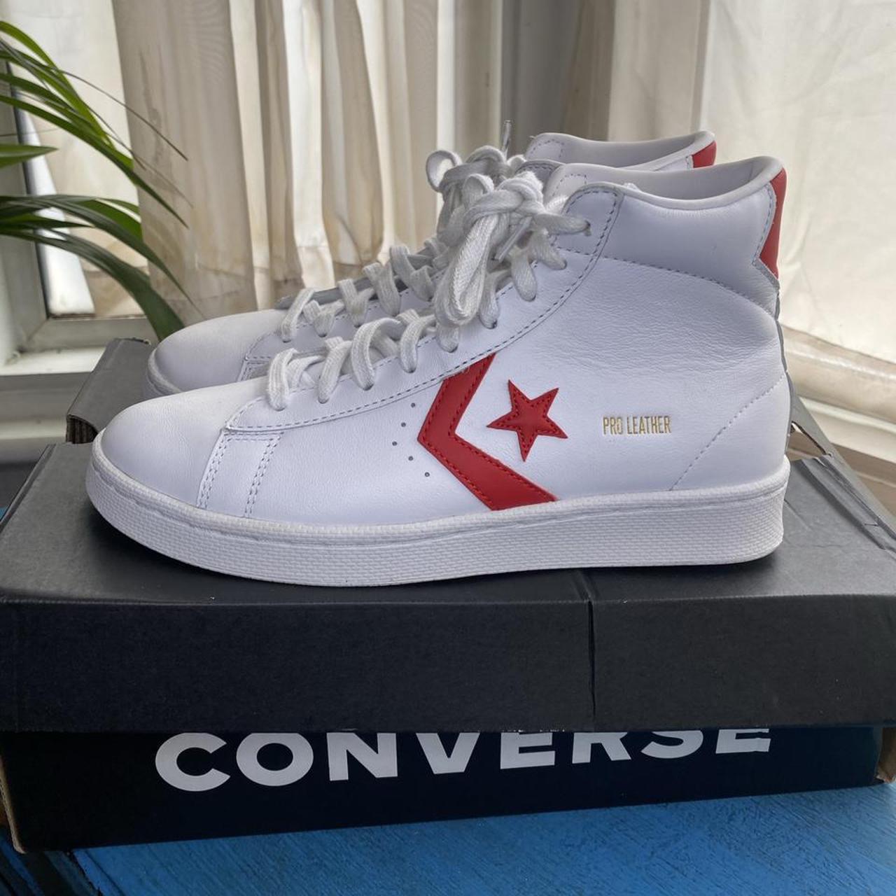 converse pro leather high top red