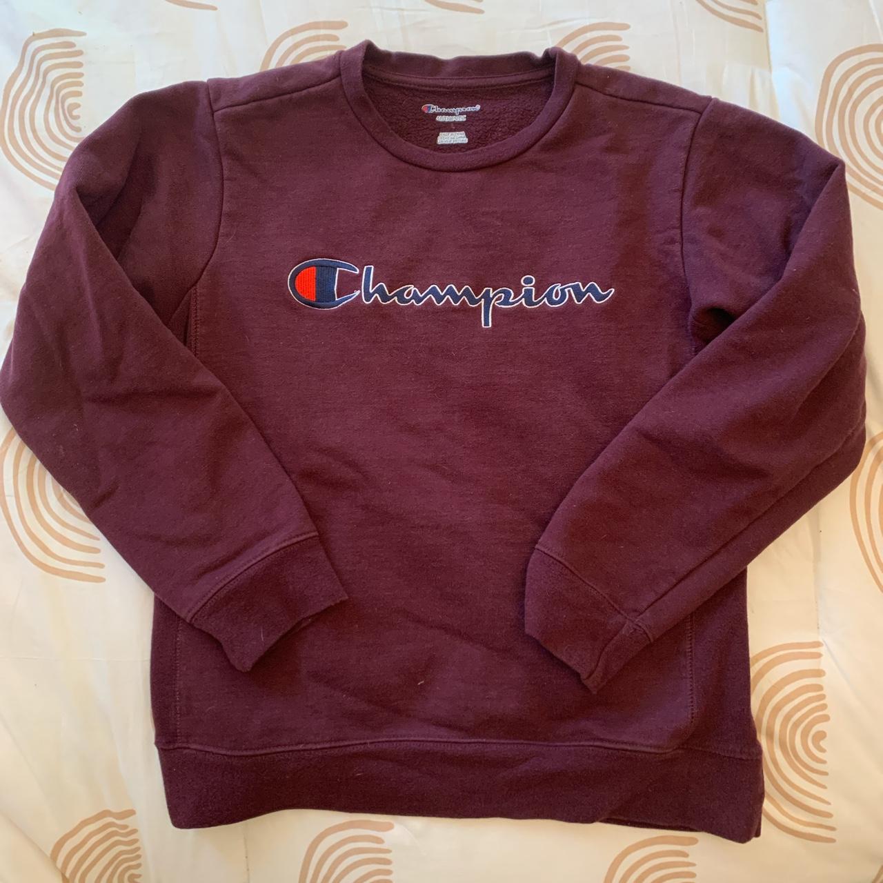 maroon champion sweatshirt