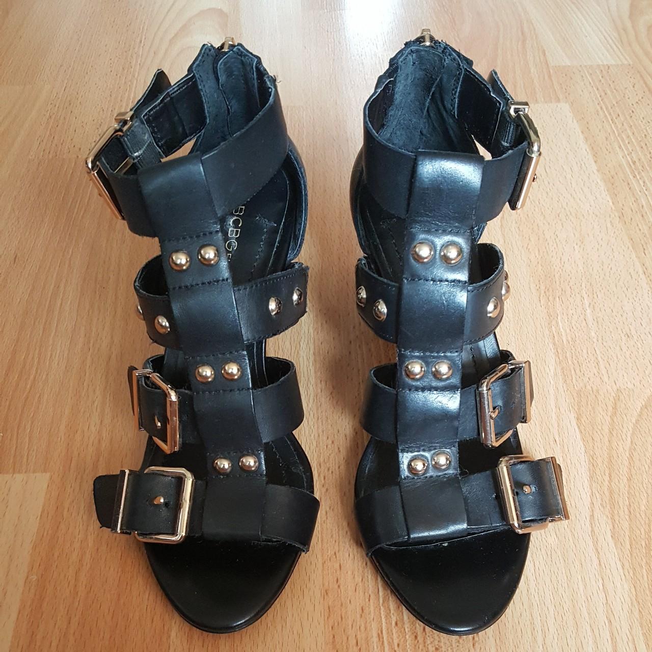 Black BCBGeneration gladiator sandal style heels