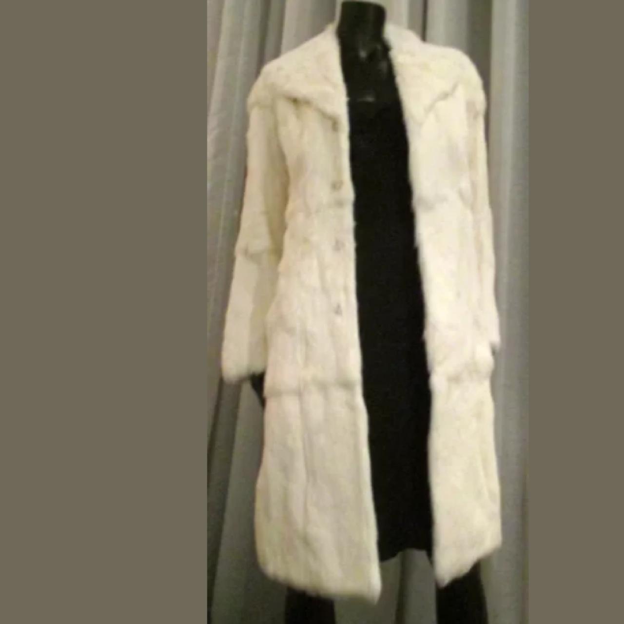 New Diesel white rabbit fur coat. Size medium. New.