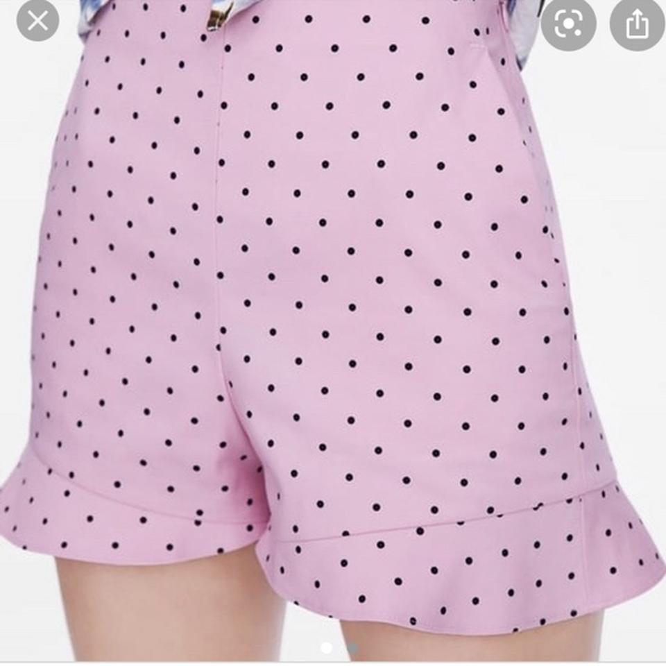 zara pink polka dot shorts