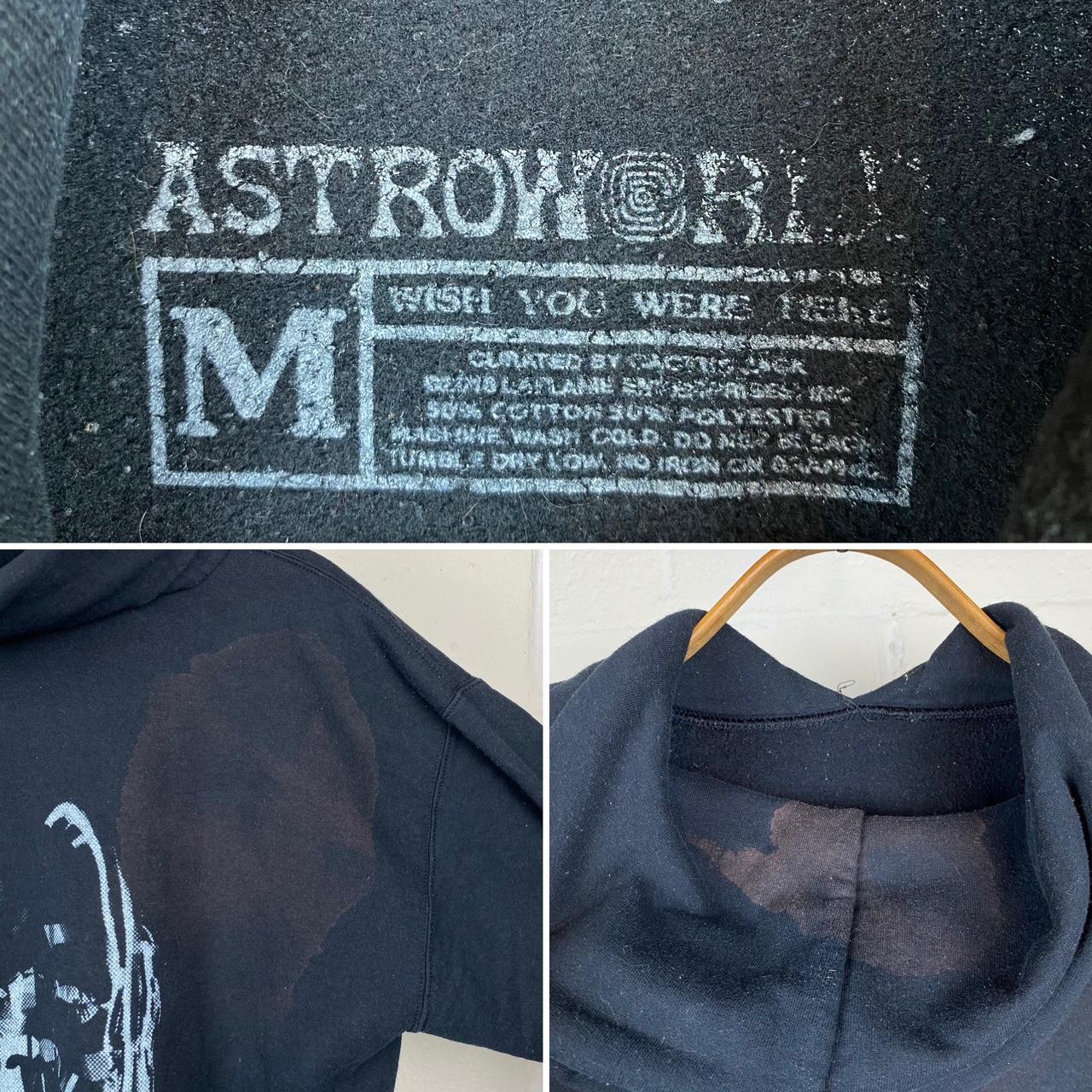 travis scott astroworld merch. back a little faded. - Depop