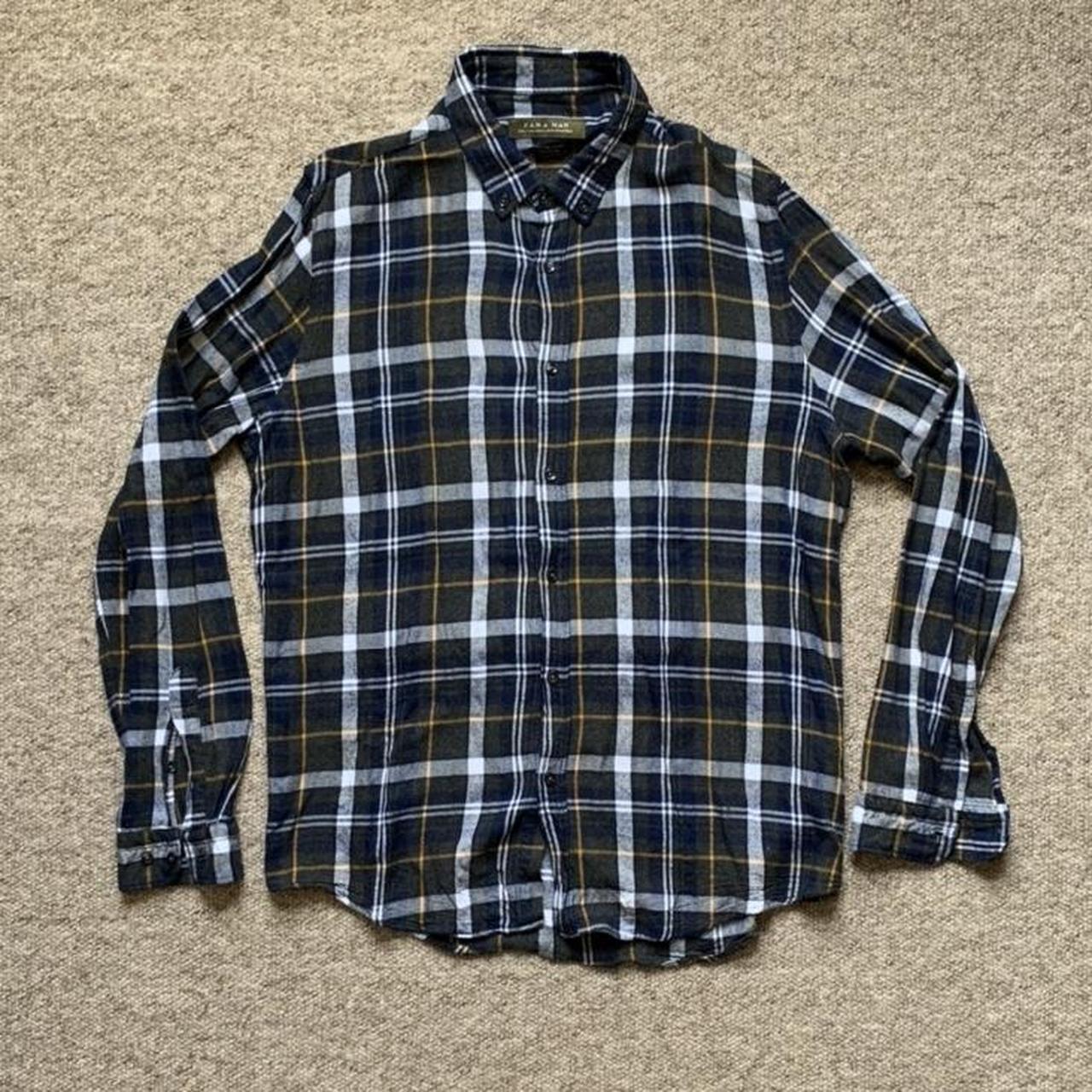 Zara Men’s Check Shirt Size: Large (fits like a... - Depop