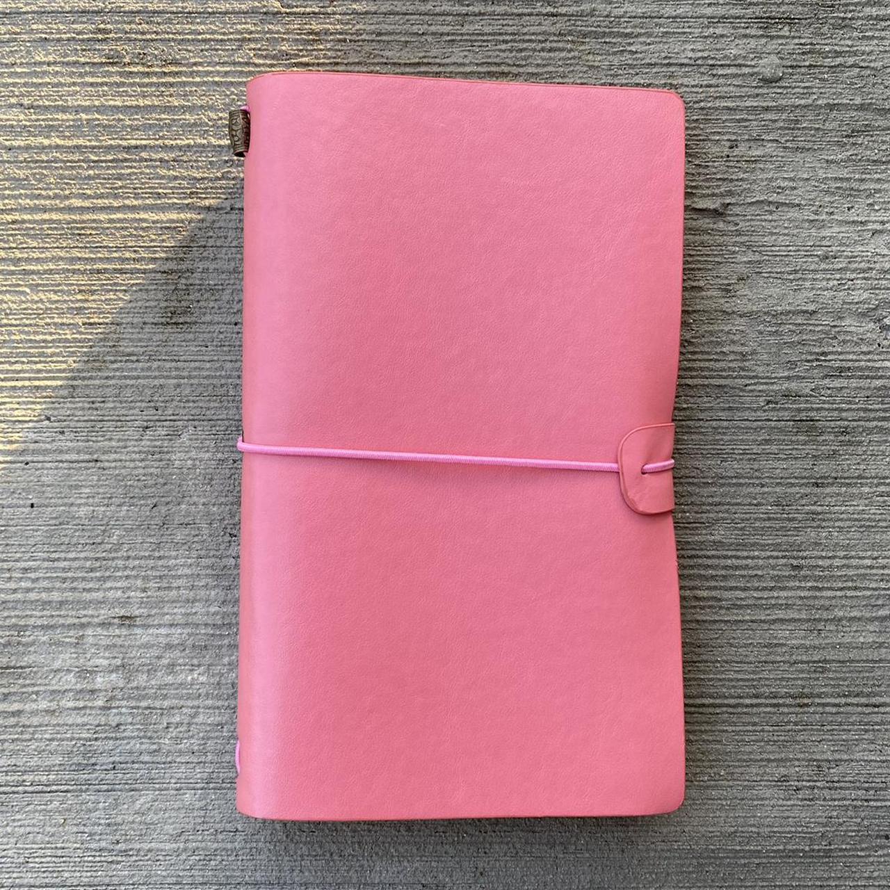 pink travel journal notebook