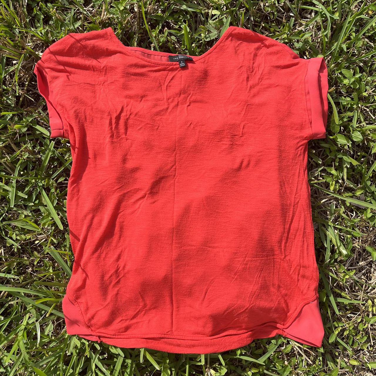 THE LIMITED Women's Red and Pink Blouse | Depop