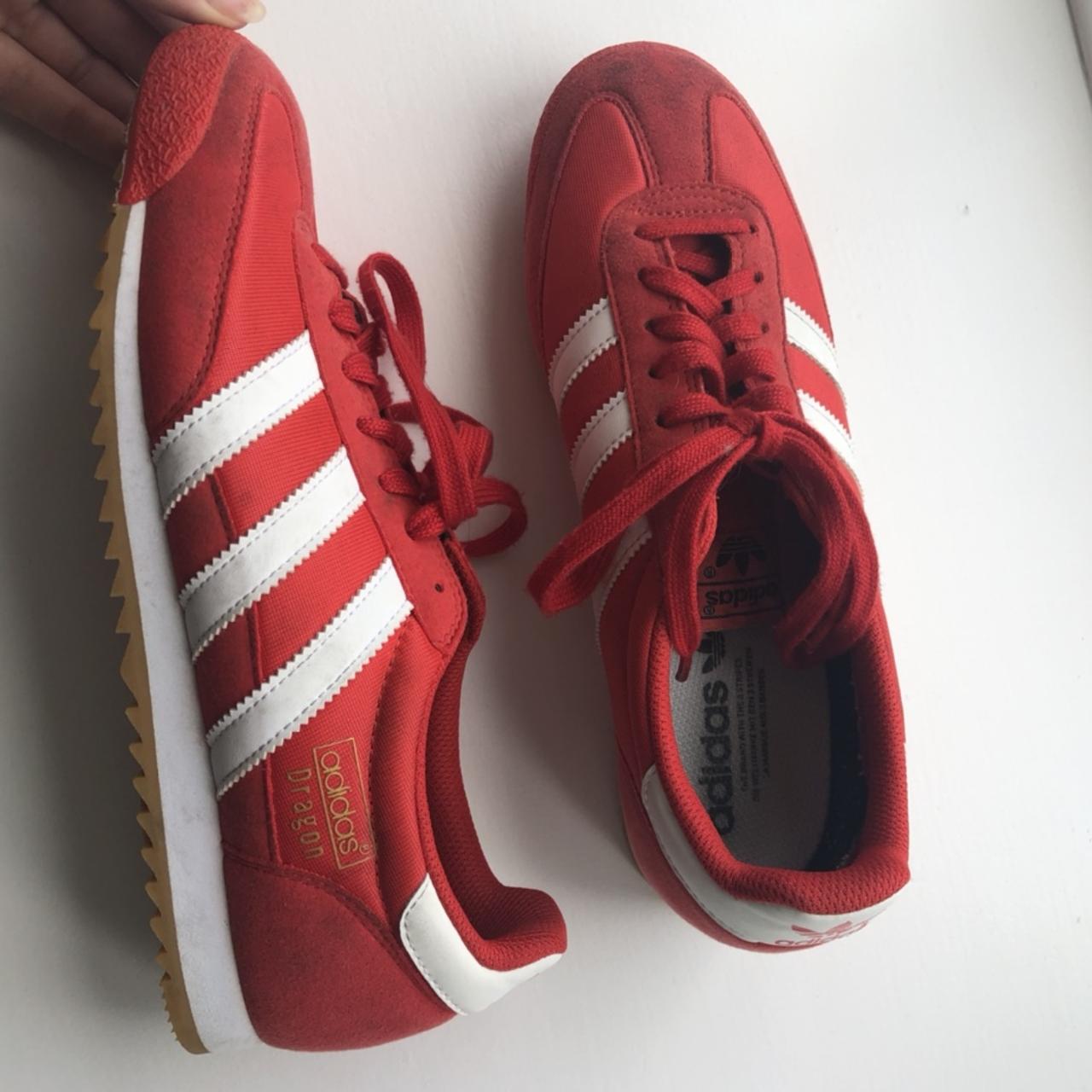 Adidas dragon red trainers online